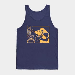 Eat Taco Pet Dogs Design Gold Tank Top